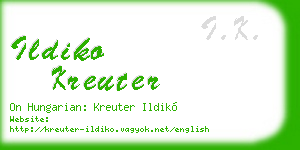 ildiko kreuter business card