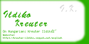 ildiko kreuter business card
